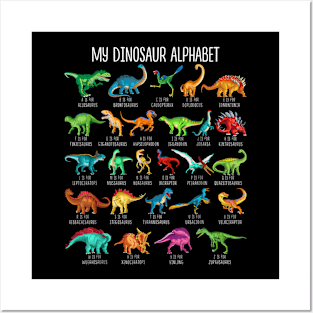 Dinosaurs Alphabet A-Z ABC Dino Identification Posters and Art